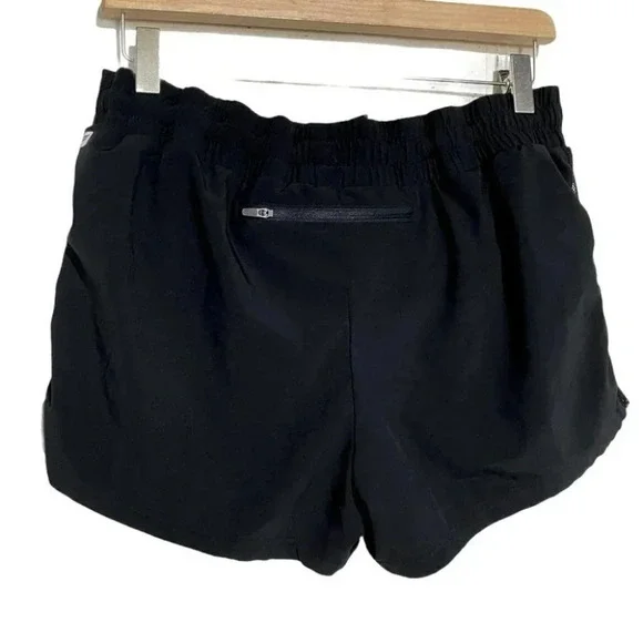 Fabletic L black drawstring running shorts w/ mesh - Picture 2 of 6